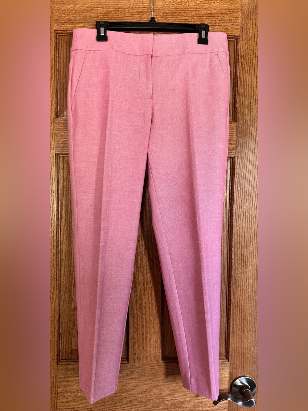 LOFT Julie Ankle Length Trouser Pants, Pink Women’s Size 8